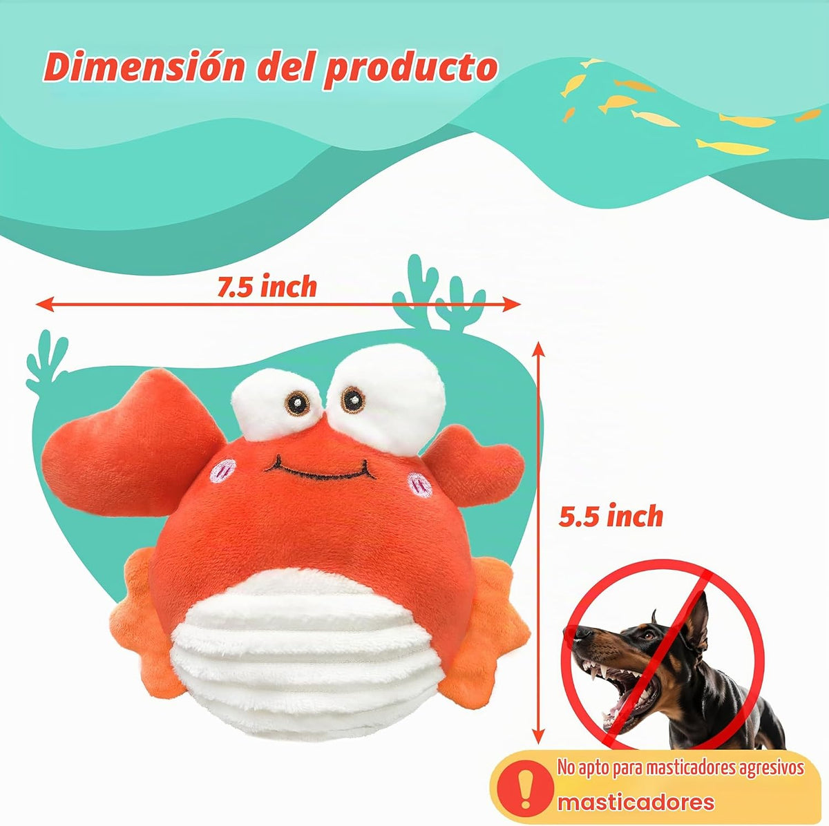 GUKCO Juguetes Interactivos para Perros en Forma de Cangrejo \u2013...