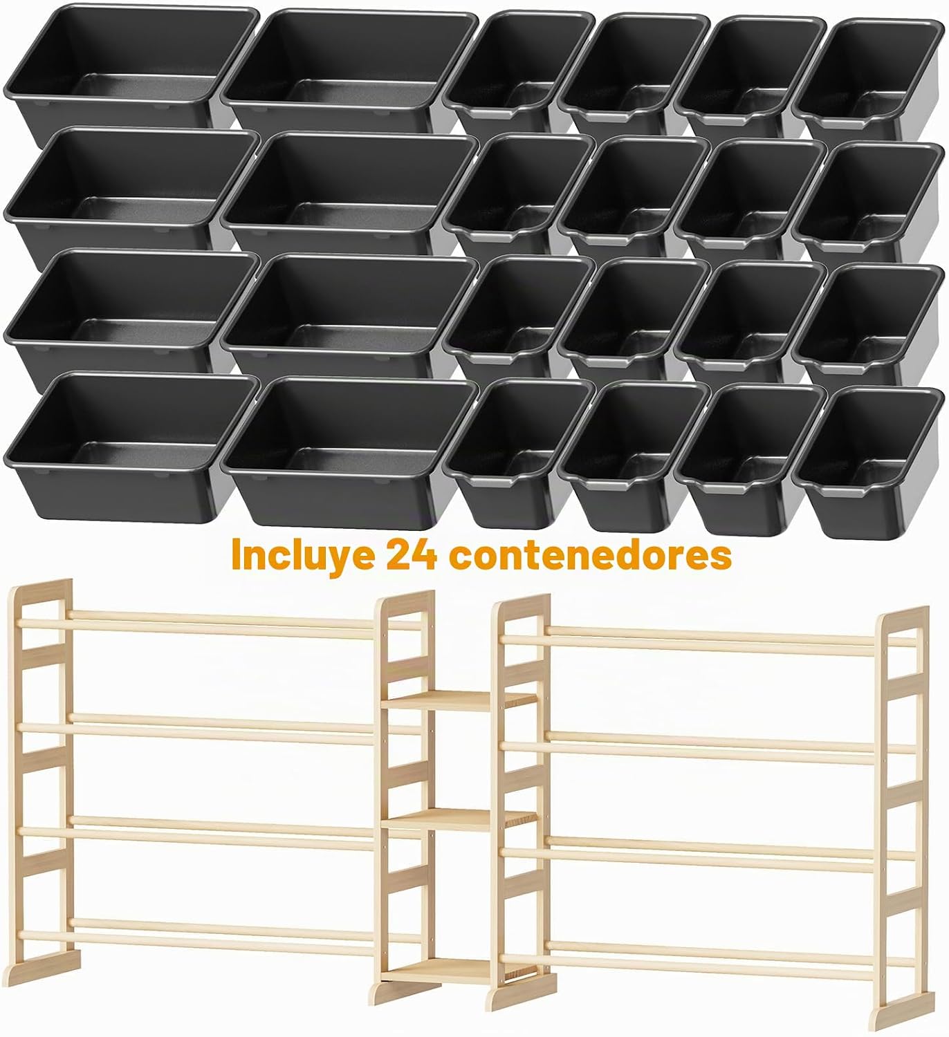 SpaceAid Organizador Grande de Almacenamiento de Juguetes con 24 Co...