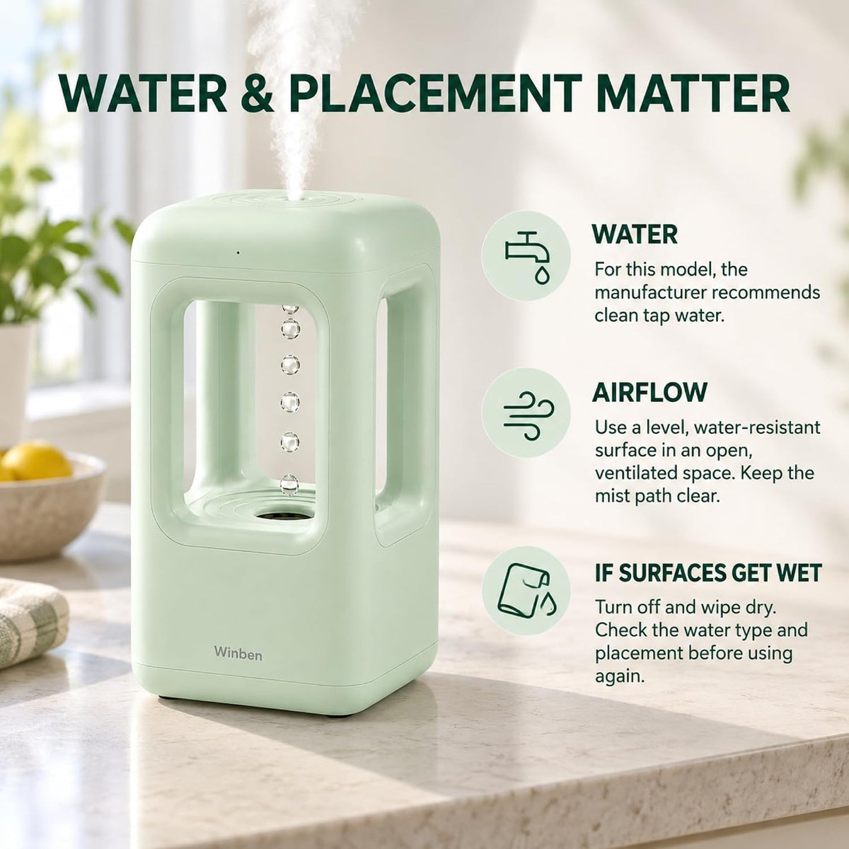 Mini humidificador antigravedad de 0.6L, humidificador de niebla fr...