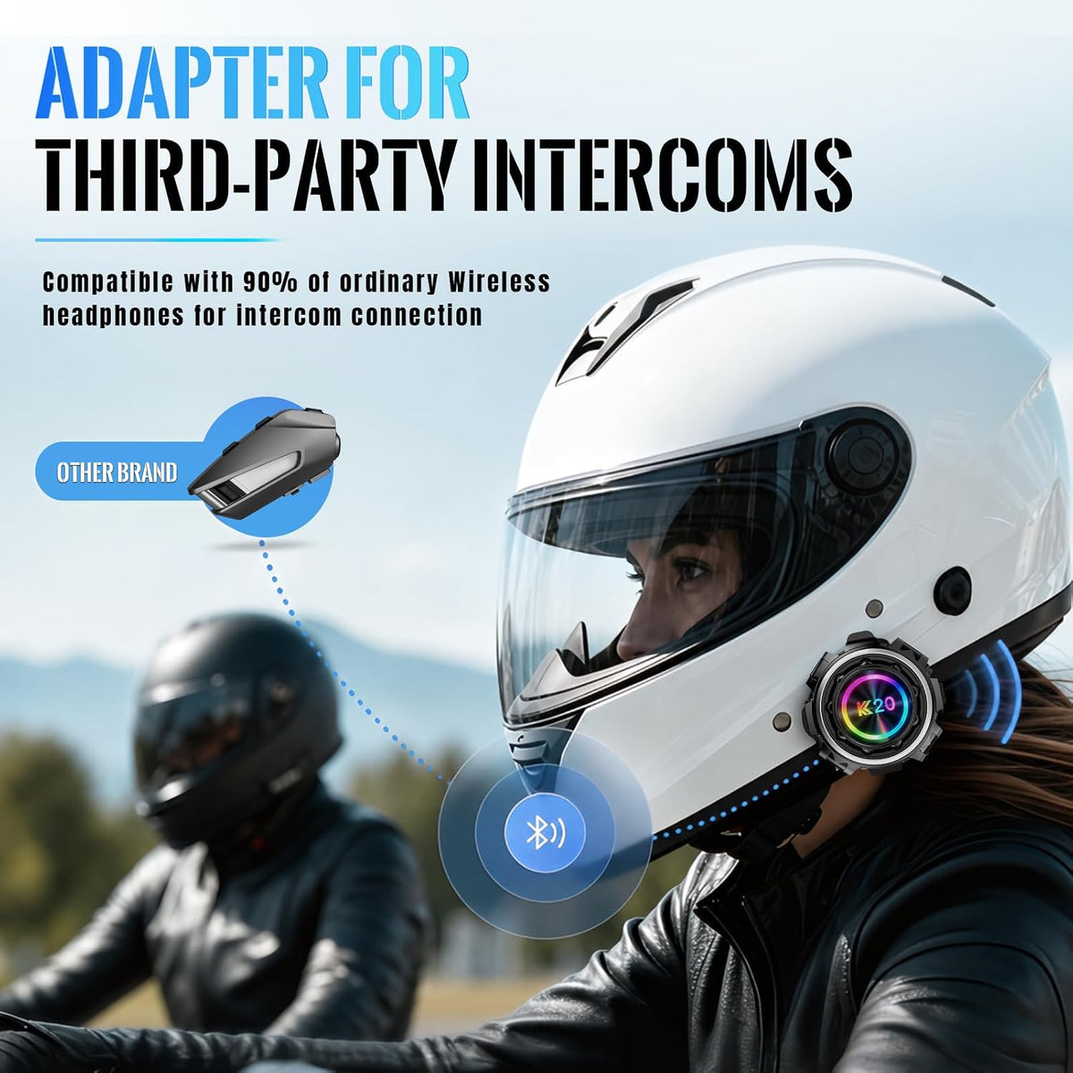 UouNeaCo Auriculares Bluetooth para casco de motocicleta, sistema d...