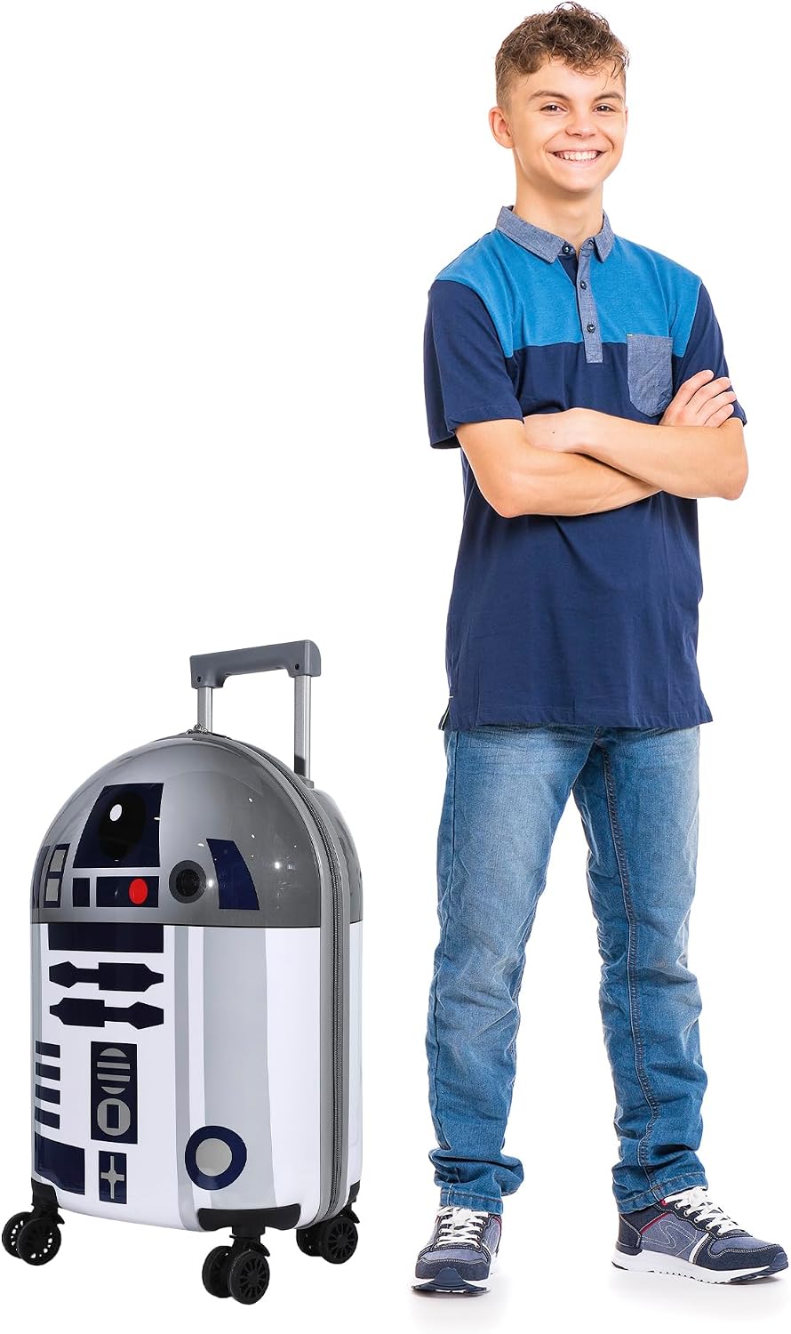 Bioworld Star Wars: Rebels R2D2 - Equipaje ligero con ruedas en for...