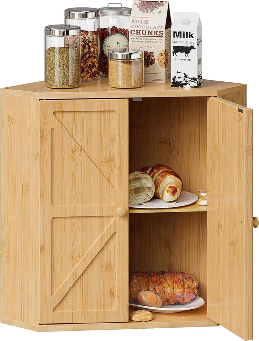 Trironsun Panera de esquina para encimera de cocina, contenedor de...
