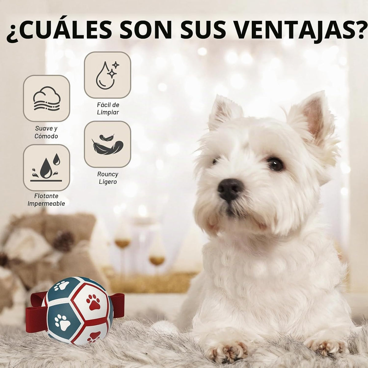 QDAN Juguetes para perros pequeños, pelotas para cachorros, pelotas...