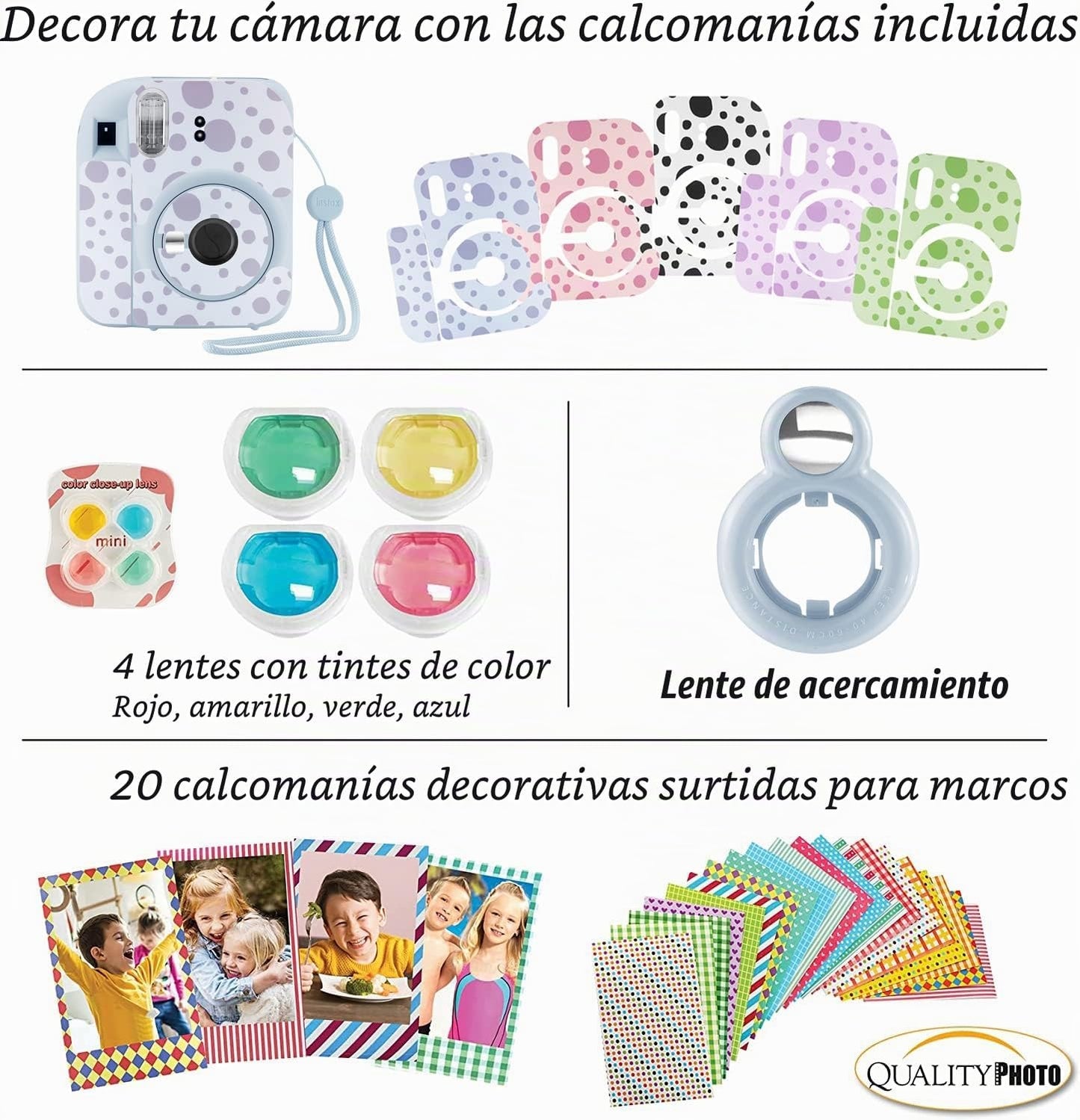 Fujifilm Cámara instantánea Instax Mini 12 + 60 impresiones fotográ...
