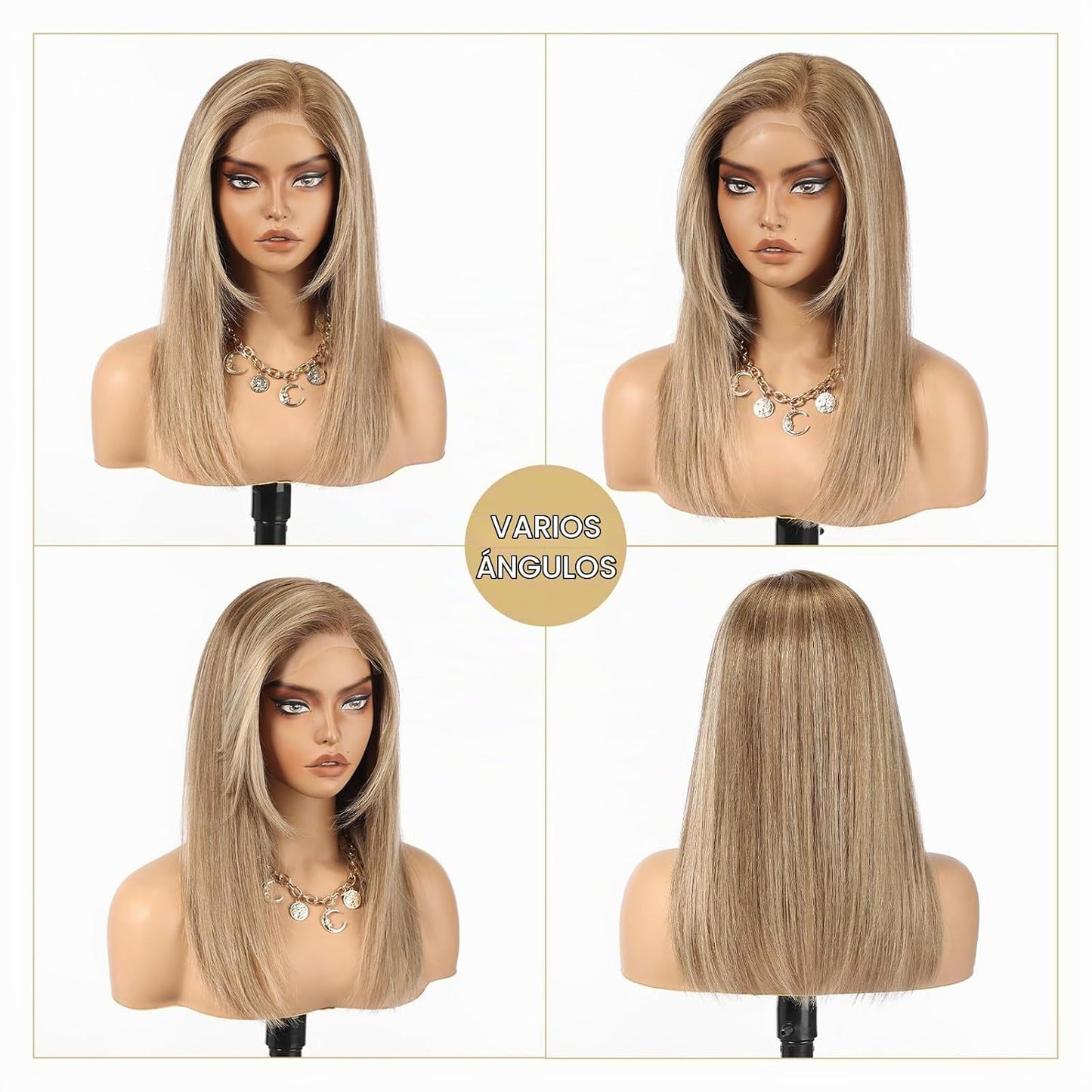Wear but free KKU Pelucas de cabello 100% humano para mujer, peluca...