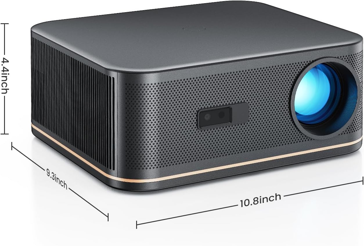 Proyector de decodificación ANSI 4K 2000 con WiFi y Bluetooth, cine...