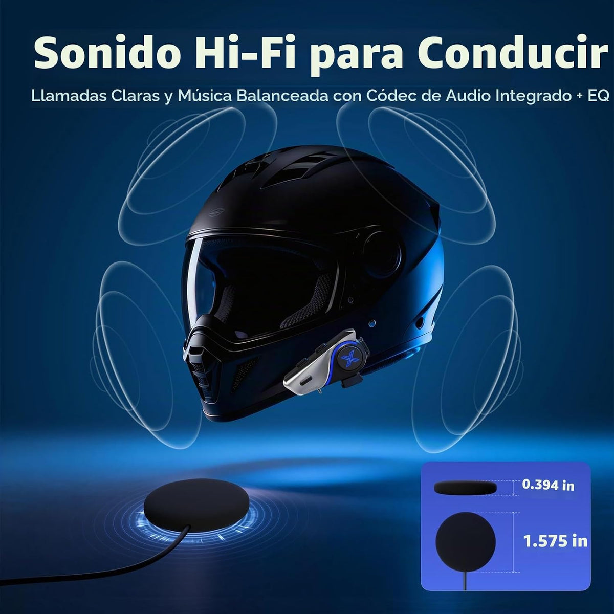 MAXRUNON Auriculares Bluetooth para motocicleta D9 con multitarea d...