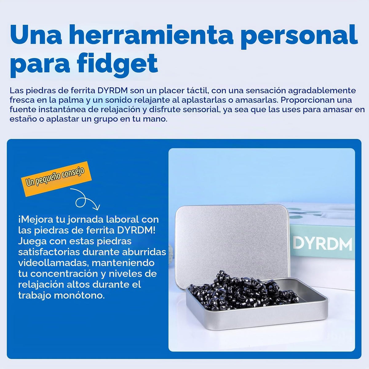 DYRDM Masilla de ferrita 300+ negra, accesorio de escritorio para a...