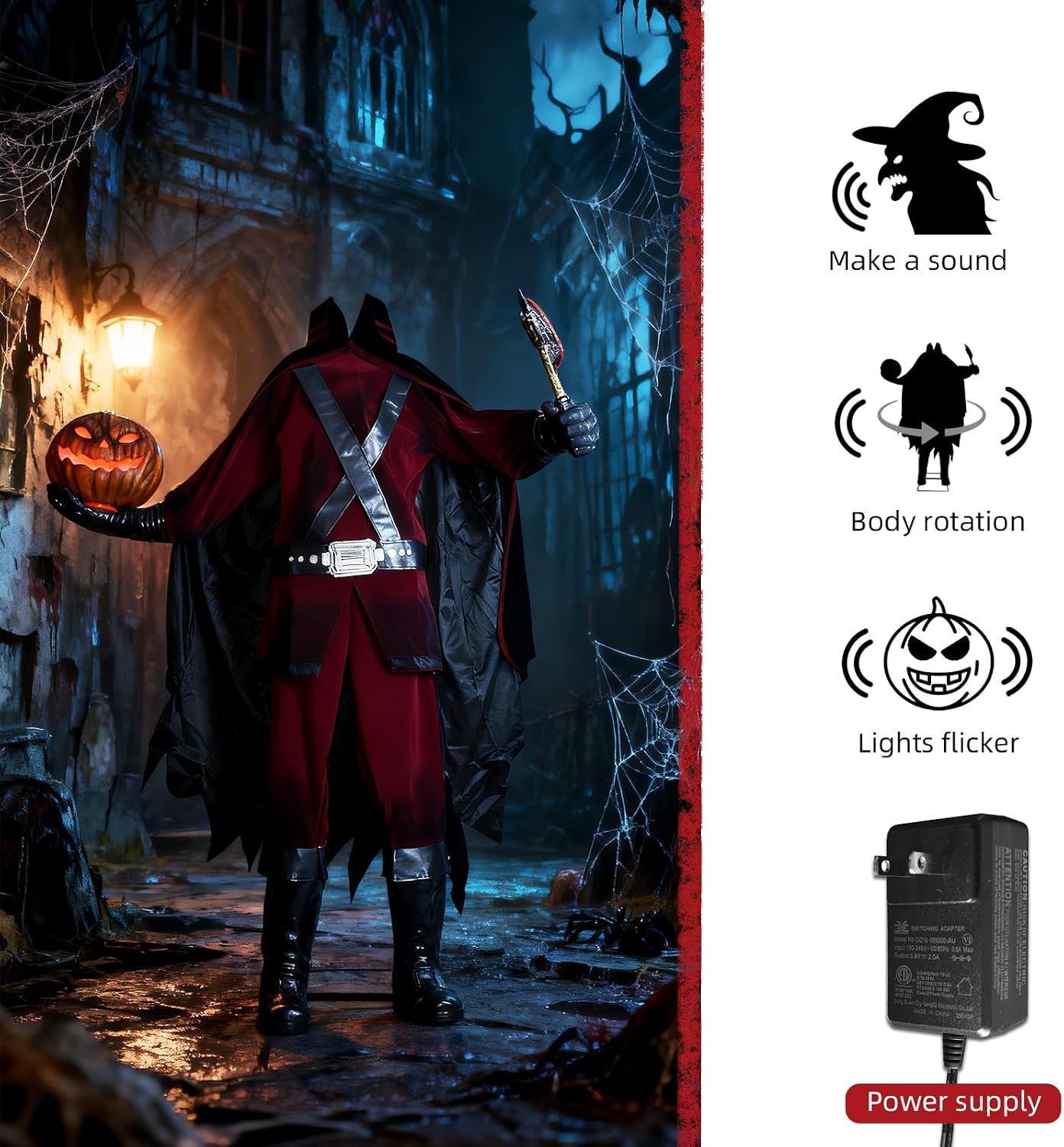 HOYECHI Animatronic - Decoraciones de Halloween sin cabeza de 6.2 p...