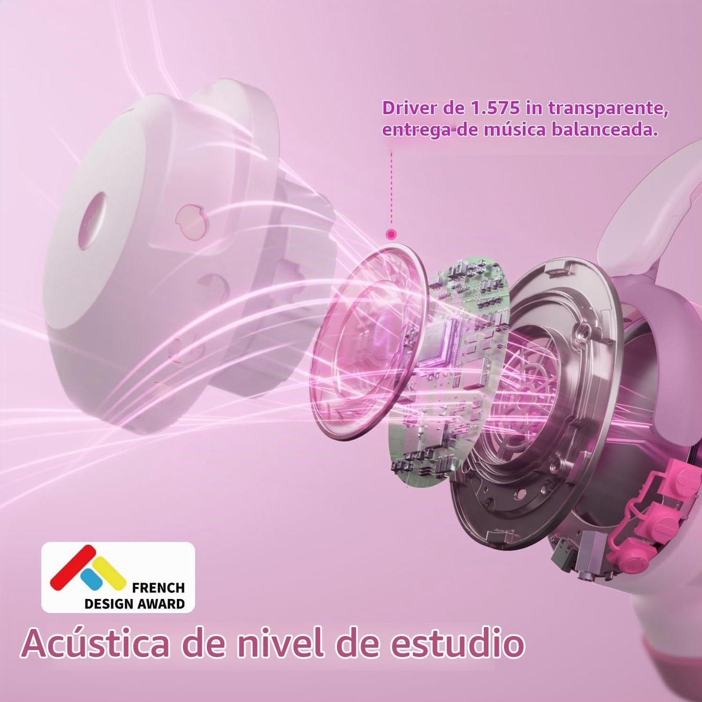iClever Auriculares BTH20 con cancelación activa de ruido para niño...