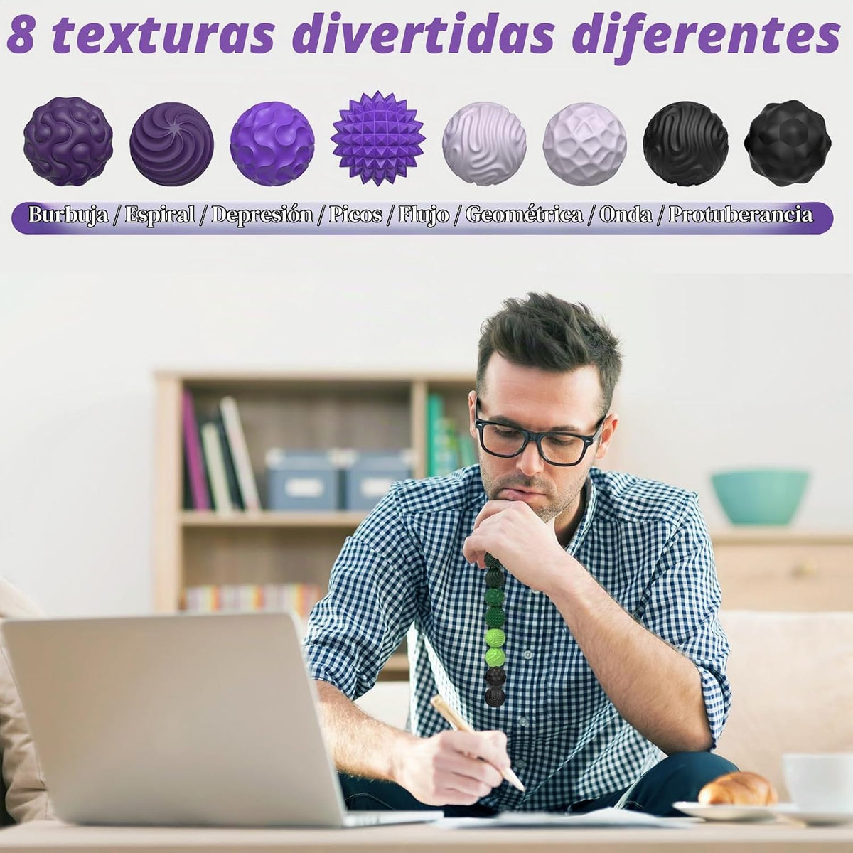 Bolas Magnéticas de Silicona, Juguetes para Personas Inquietas para...