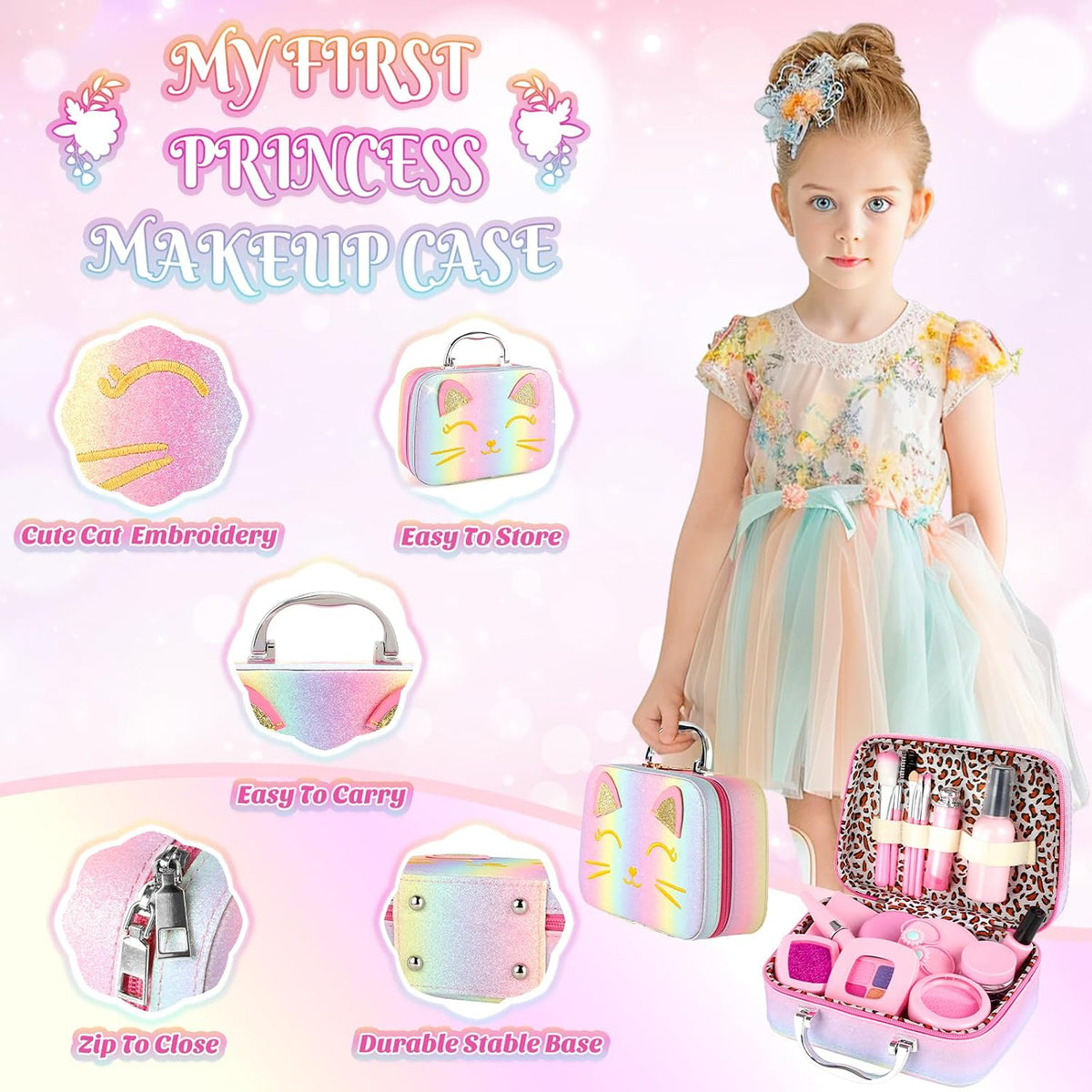 Maquillaje de simulación para niños pequeños, juego de maquillaje d...