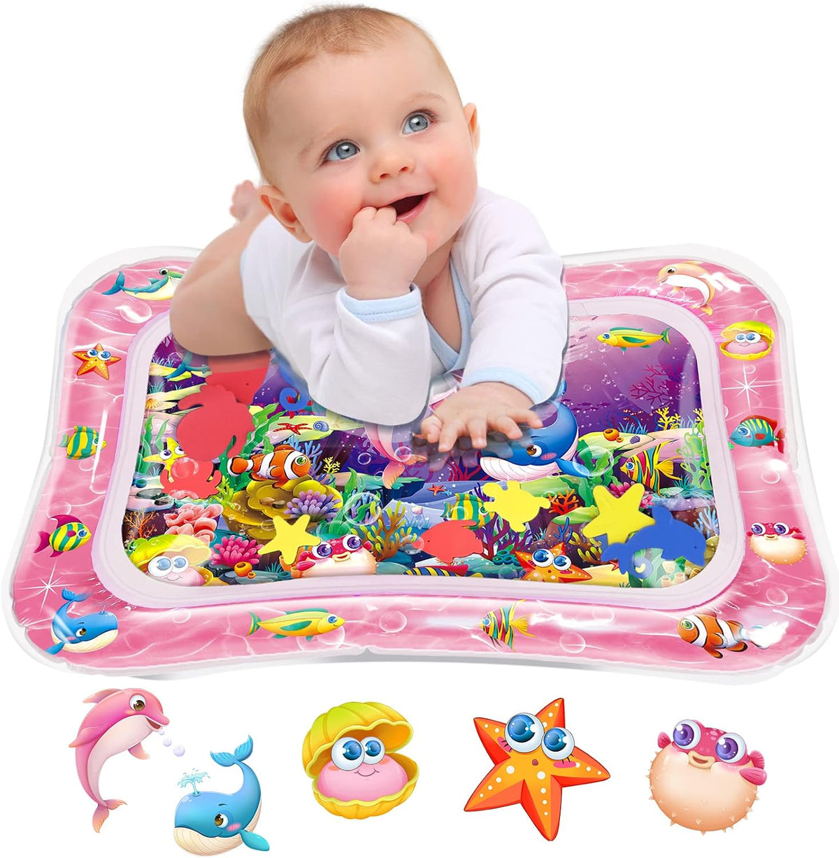 Infinno Tapete de juego acuático para bebé, juguete sensorial para...