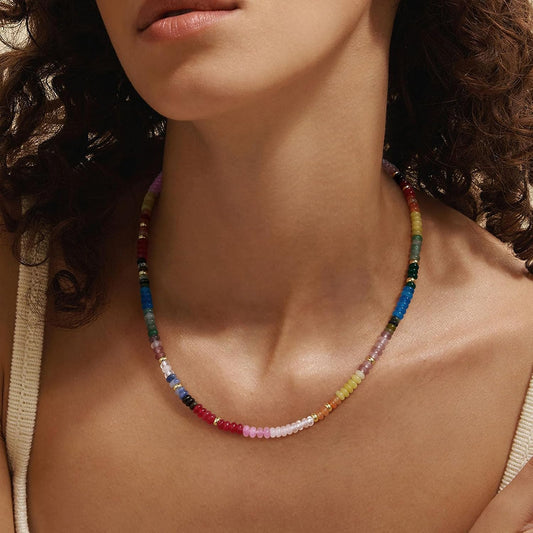 KELORIS PATH Collar de cuentas para mujer, gargantilla de cuentas b...