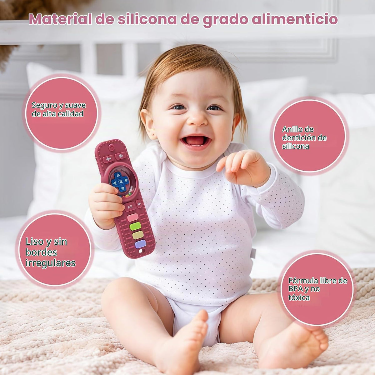 Suhunide Baby Rattles - Juguetes de dentición para bebés de 3 a 6 m...