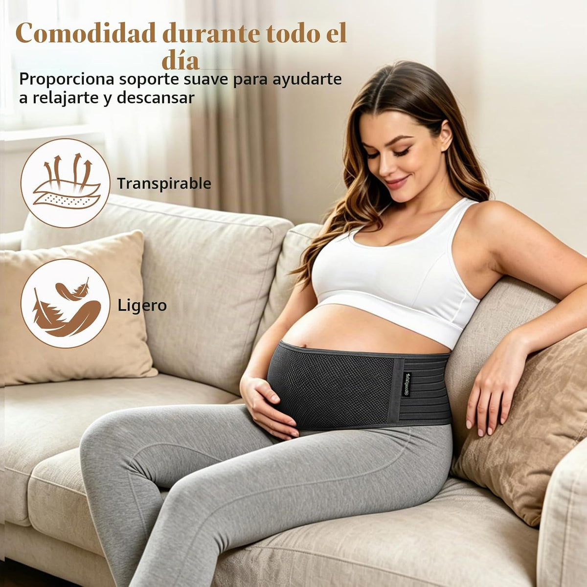 ChongErfei Banda de vientre para embarazo, cinturón de maternidad |...