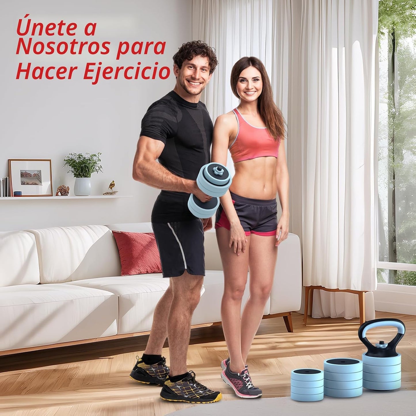 PASYOU Juego de mancuernas ajustables, juego de pesas libres de 45...