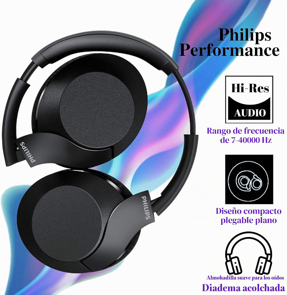 Philips PH802 Auriculares inalámbricos Bluetooth sobre la oreja con...
