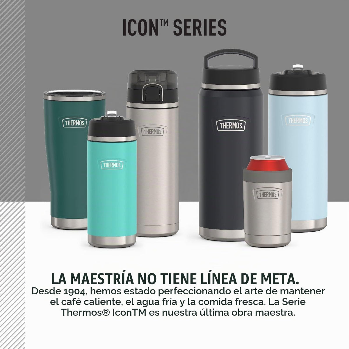 THERMOS ICON SERIES, vaso de acero inoxidable con cierre deslizante...