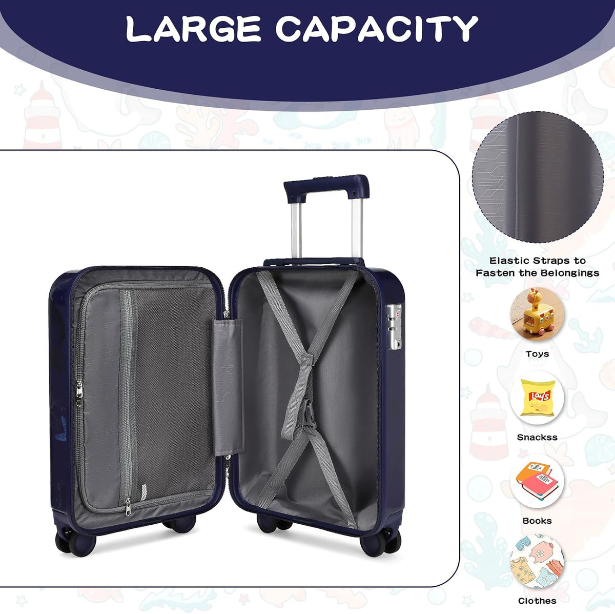 Somago - Set de 4 piezas de equipaje para niños con mochila para ni...