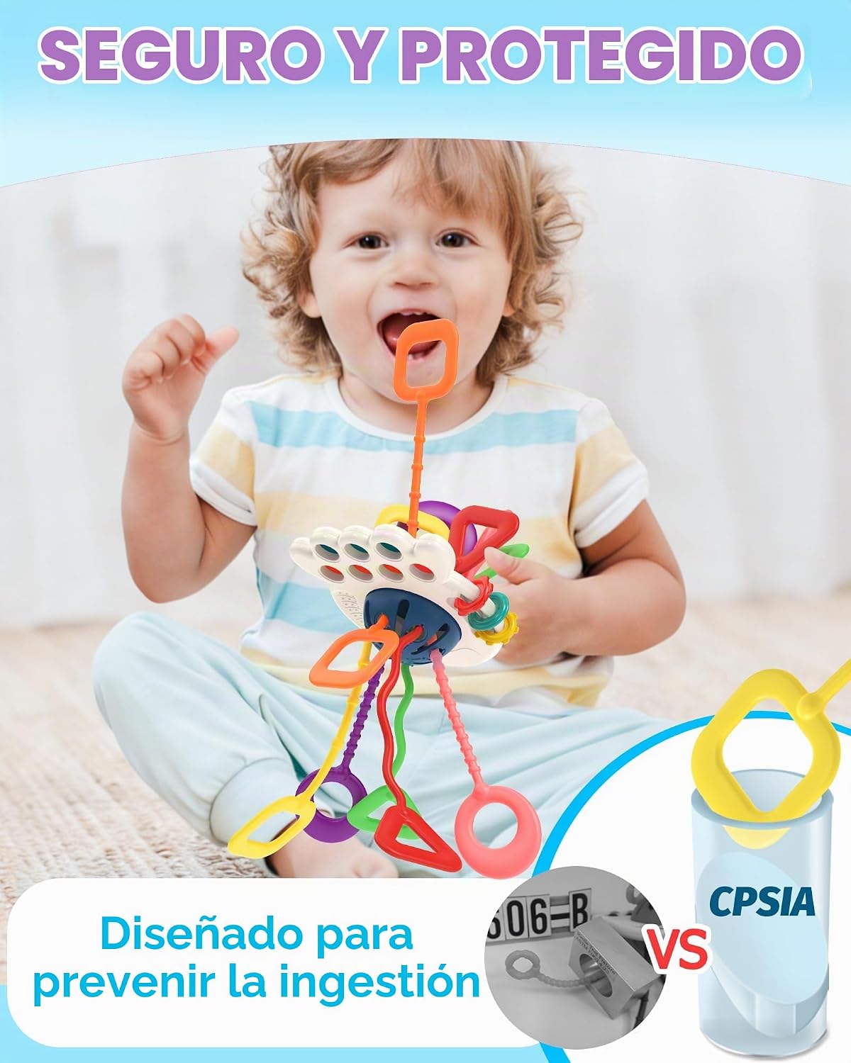 Tonberless Juguetes Montessori sensoriales para bebés de 6-12-18 me...