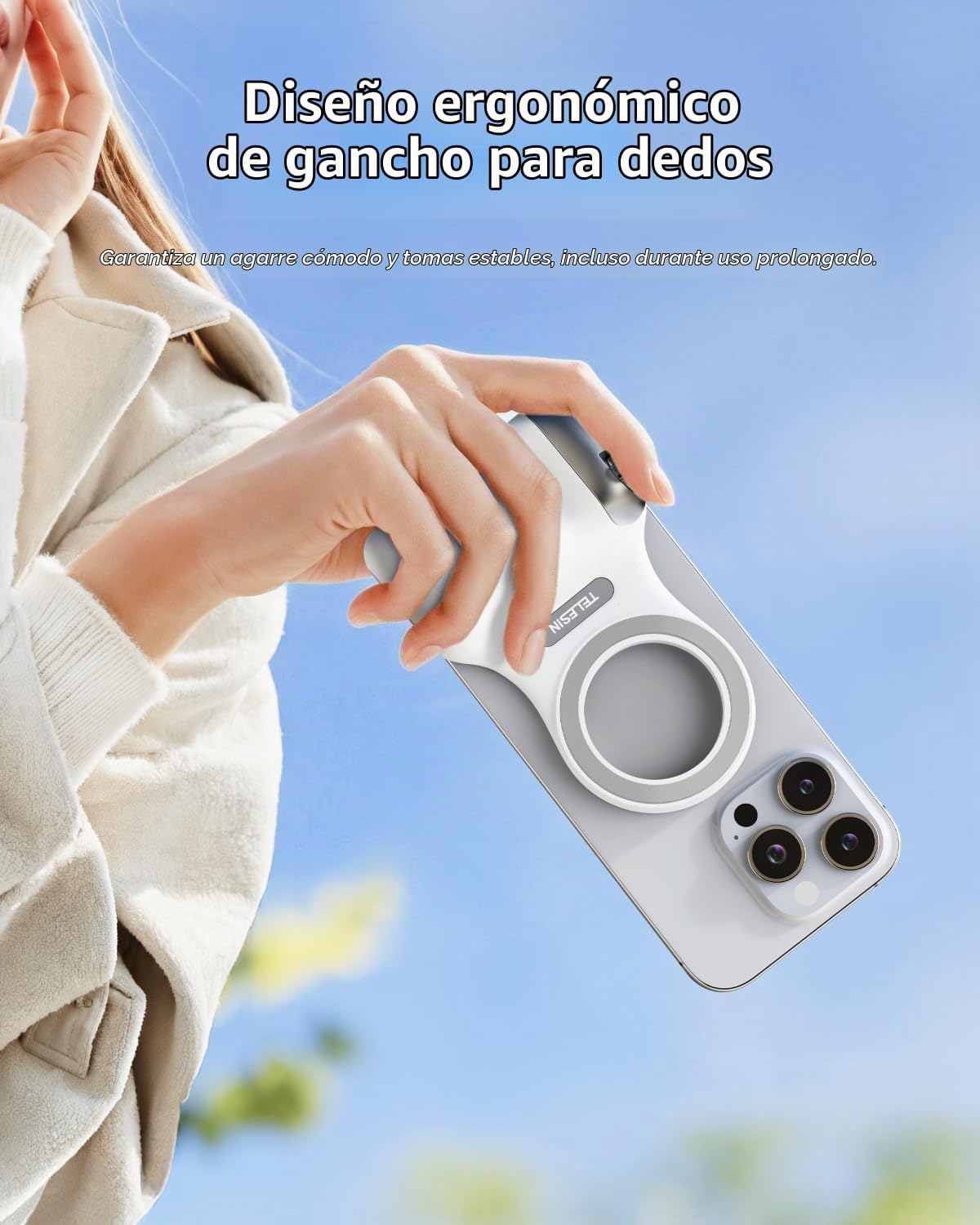 TELESIN 3 en 1 Fun Shot - Agarre magnético para cámara de teléfono...