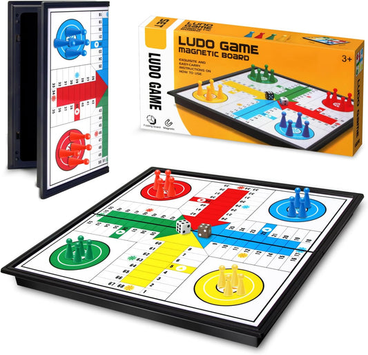 Juego de mesa magnético Ludo de viaje de 9.8 pulgadas para niños y...