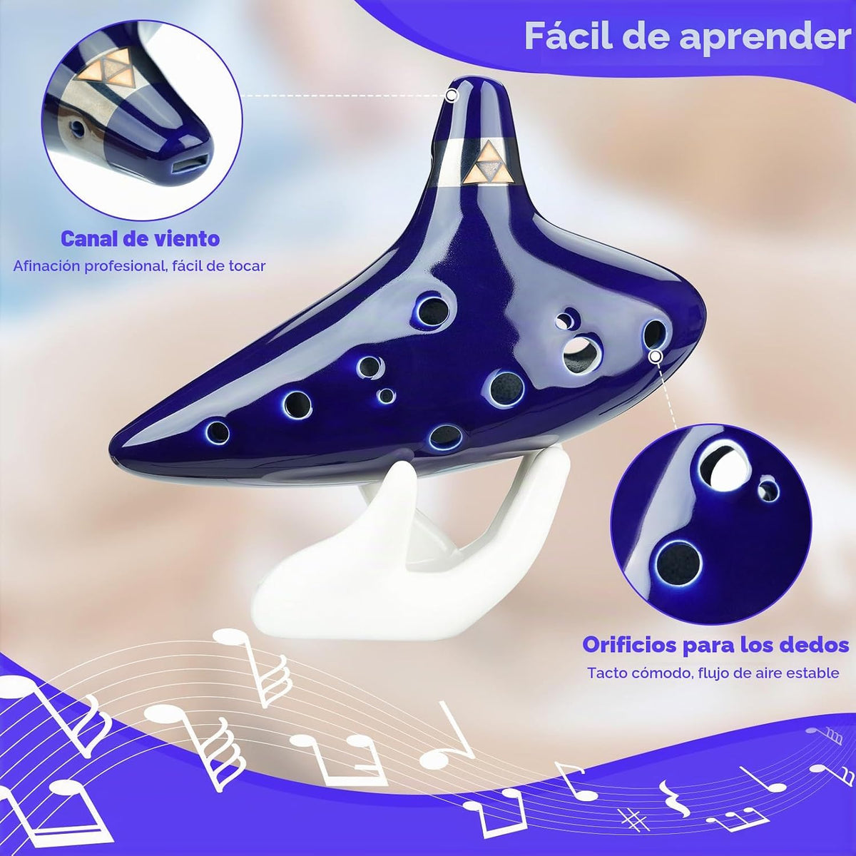 Ohuhu Zelda Ocarina con libro de canciones (canciones de la leyenda...