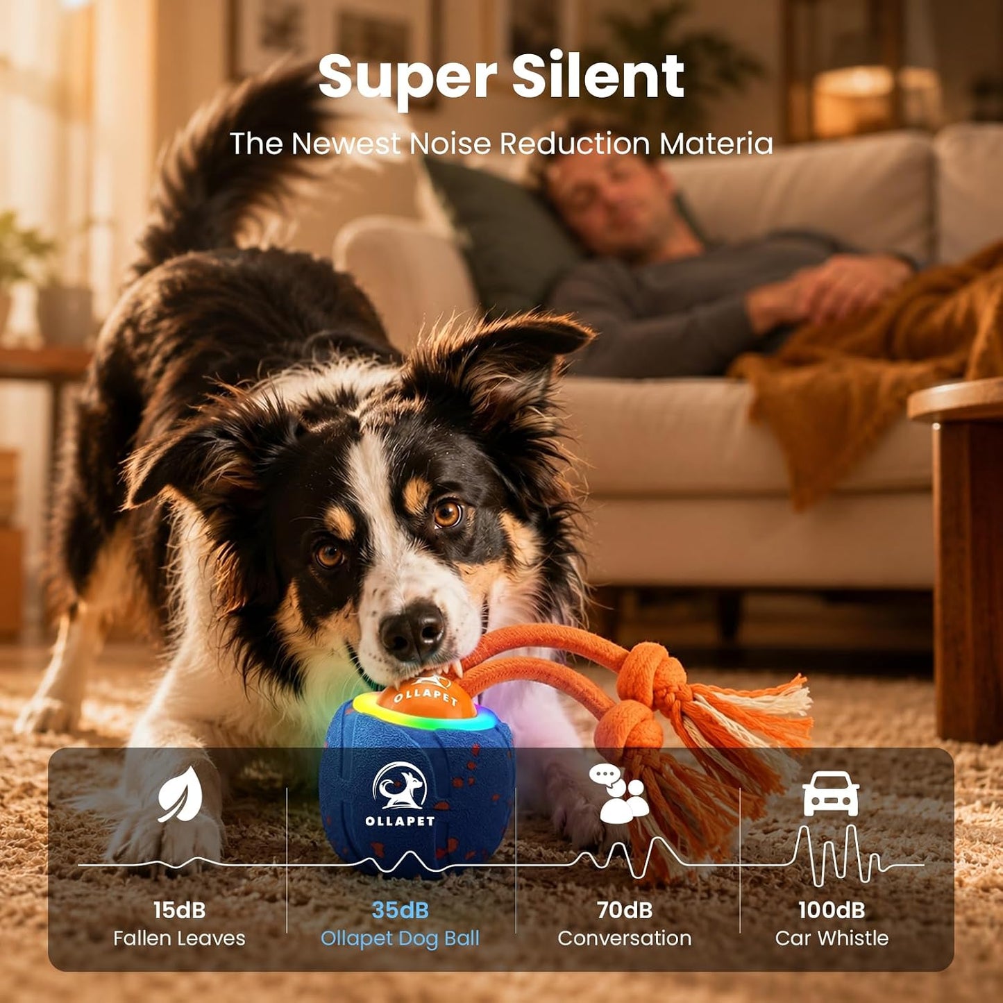Ollapet Juguetes interactivos inteligentes para perros, 3 modos de...