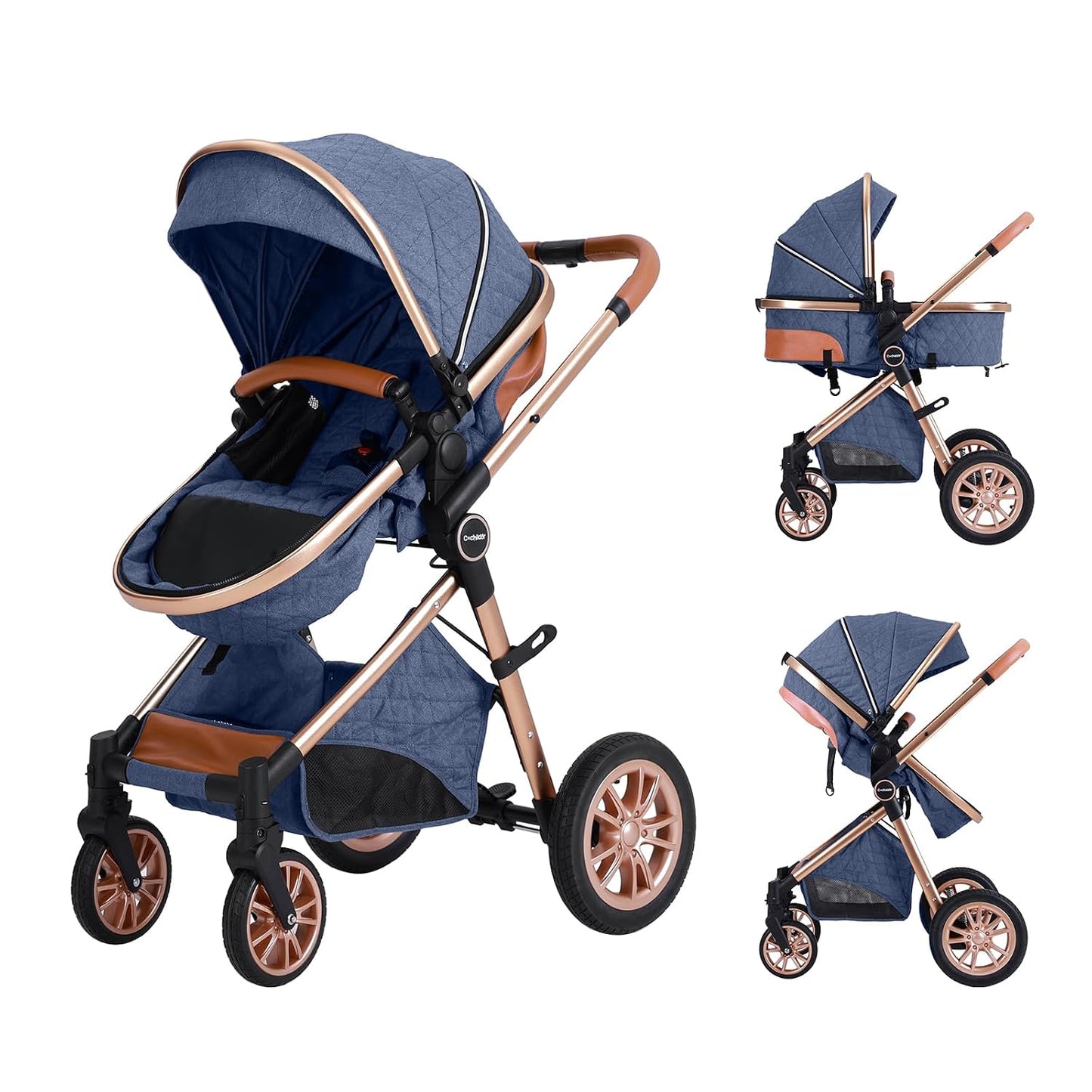 Cochildor DuraFlex - Cochecito de bebé 2 en 1, cochecito de viaje p...