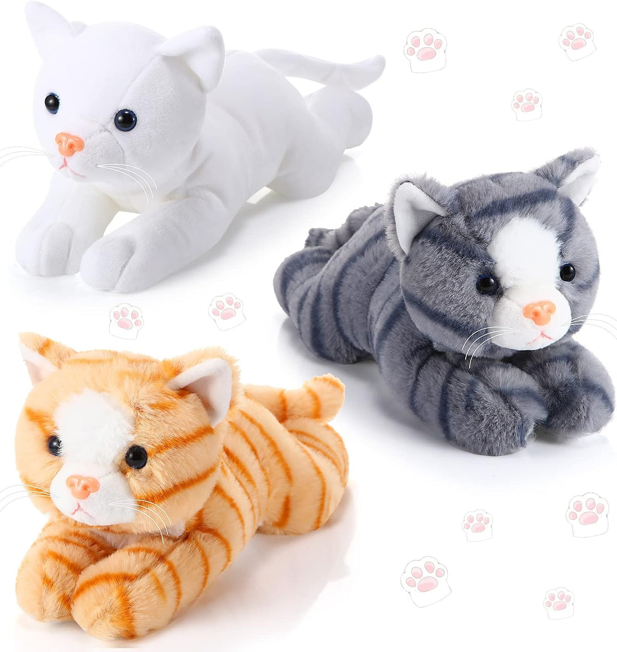 Harrycle 3 piezas de 9 pulgadas gato de peluche de juguete de regal...