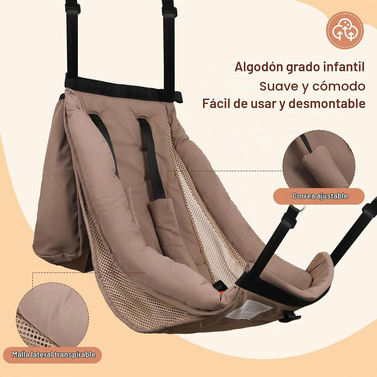 Hamaca de cochecito extra para niños pequeños, alternativa para tab...