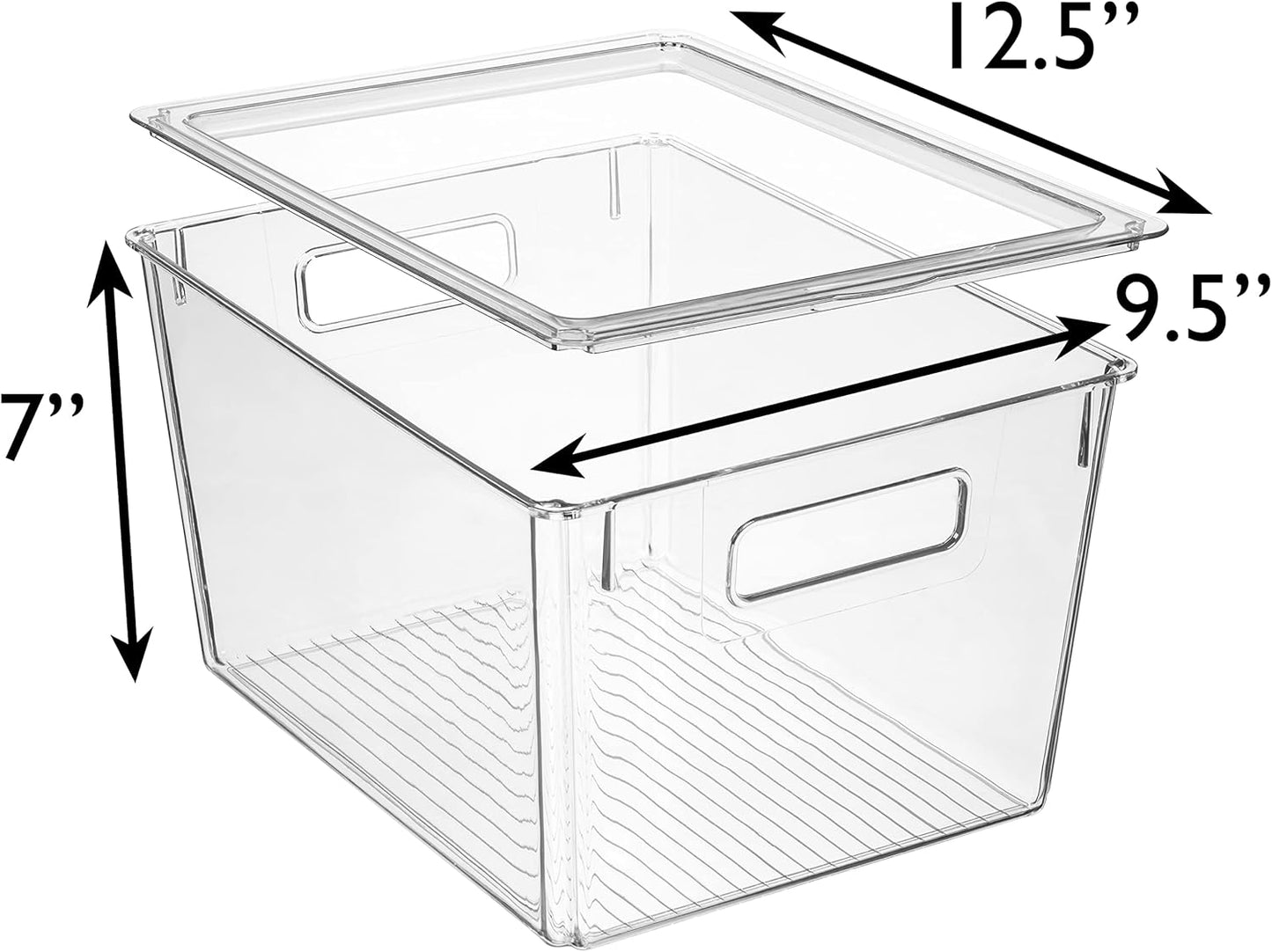 ClearSpace Contenedores de Almacenamiento de Plástico con Tapas X-L...