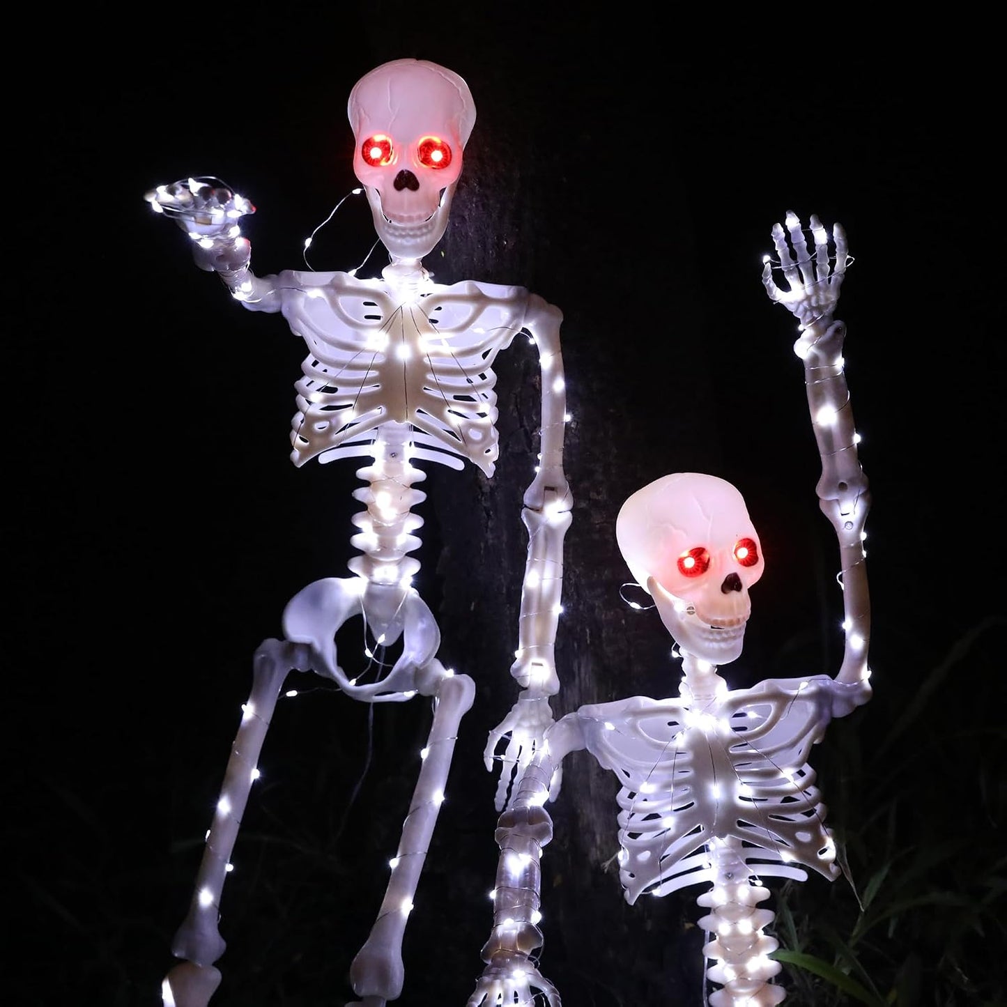 Starweeks Juego de esqueletos de decoración de Halloween para exter...