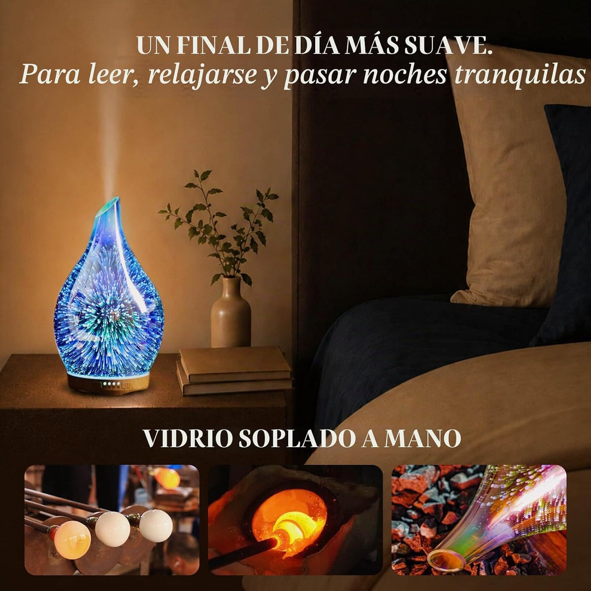 Porseme Difusor de Aceite Esencial 280ml, Difusor Ultrasónico de Ar...