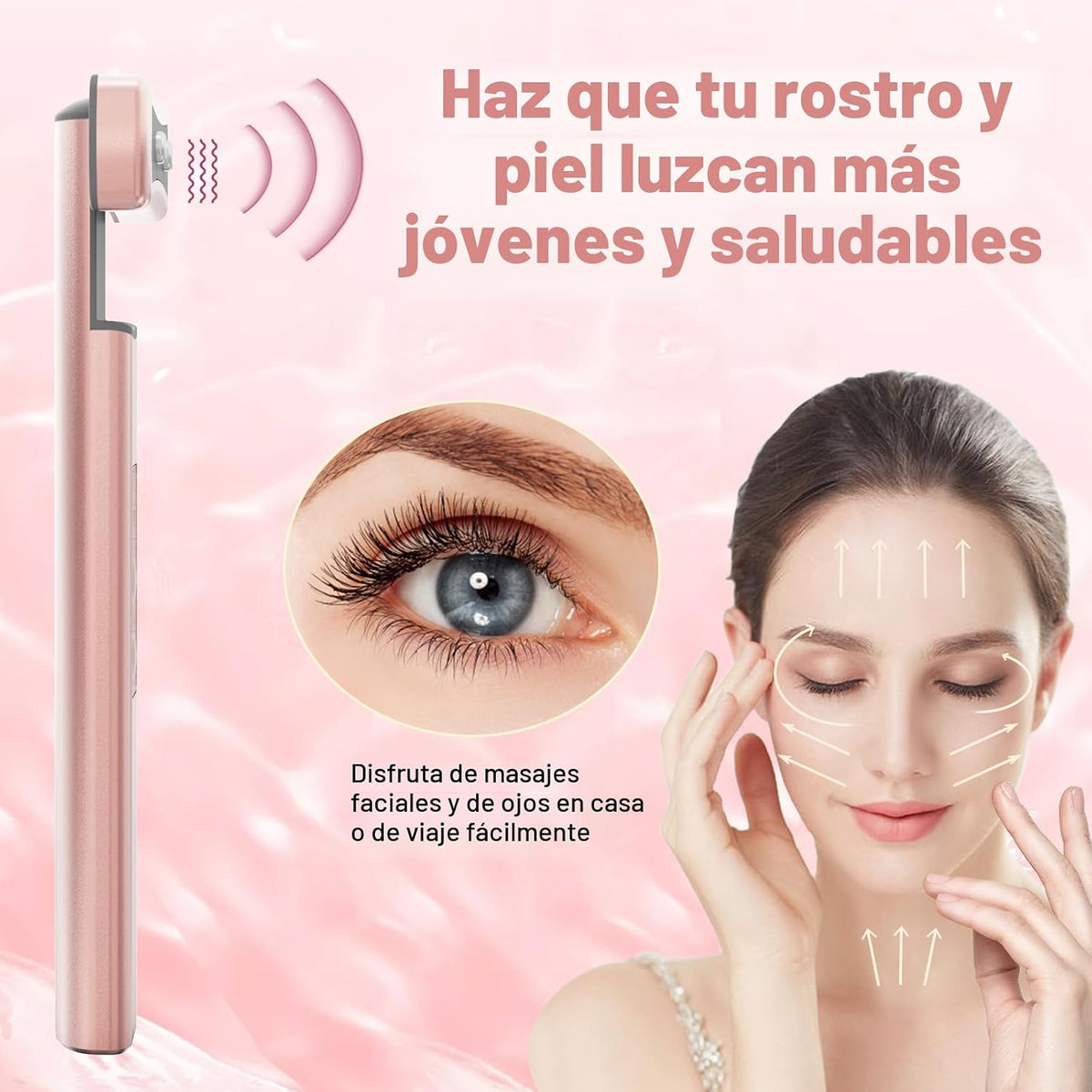 Terapia de luz roja para cara, equipo de luz LED de 6 en 1 para ojo...