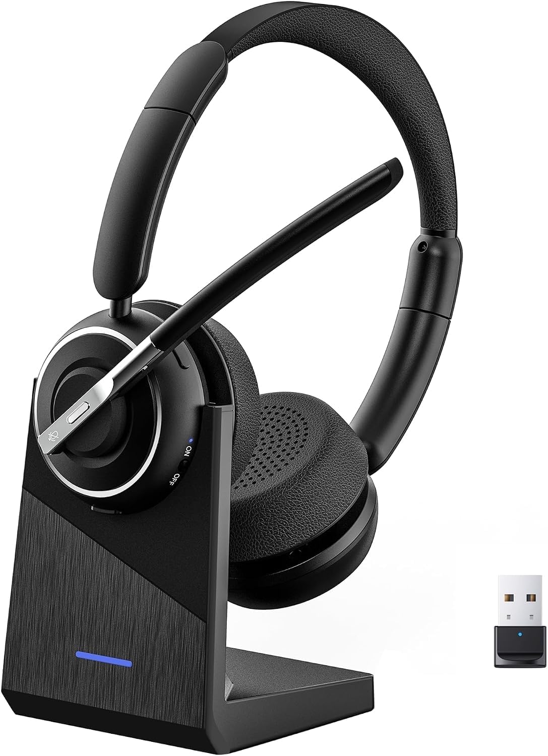 PrancyBt Auriculares inalámbricos con micrófono de cancelación de r...