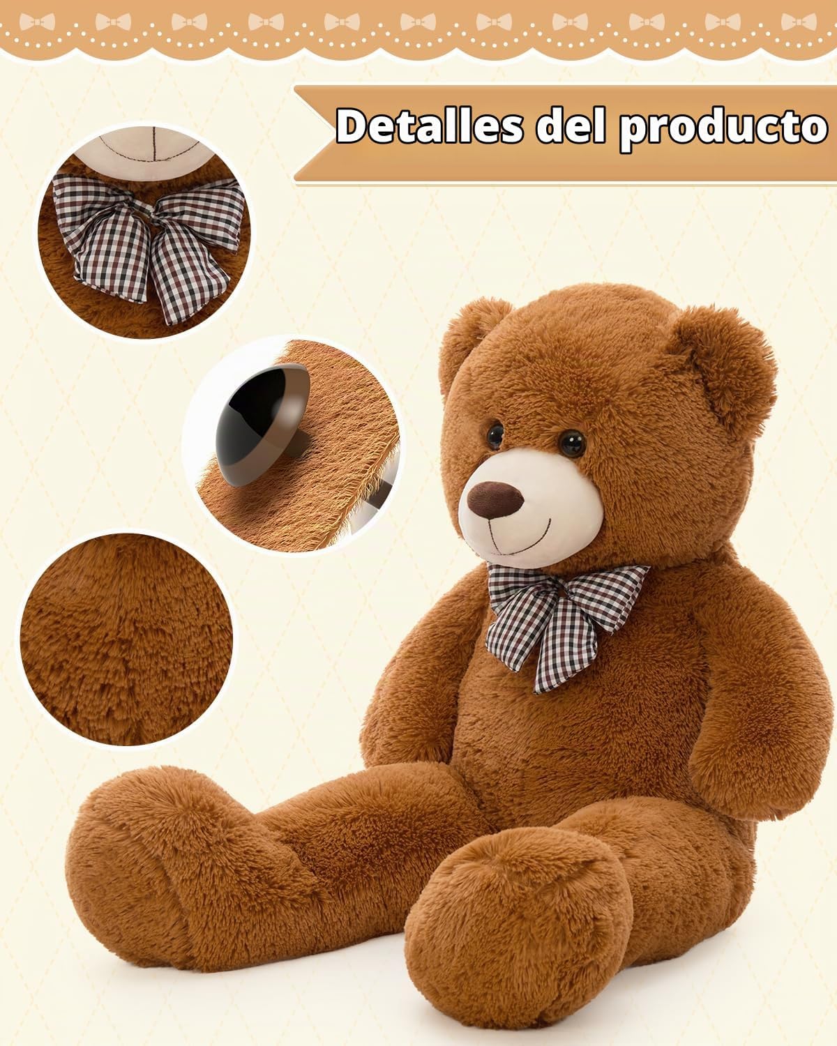 MaoGoLan Oso de Peluche Gigante - Juguete de Peluche Ultra Suave y...