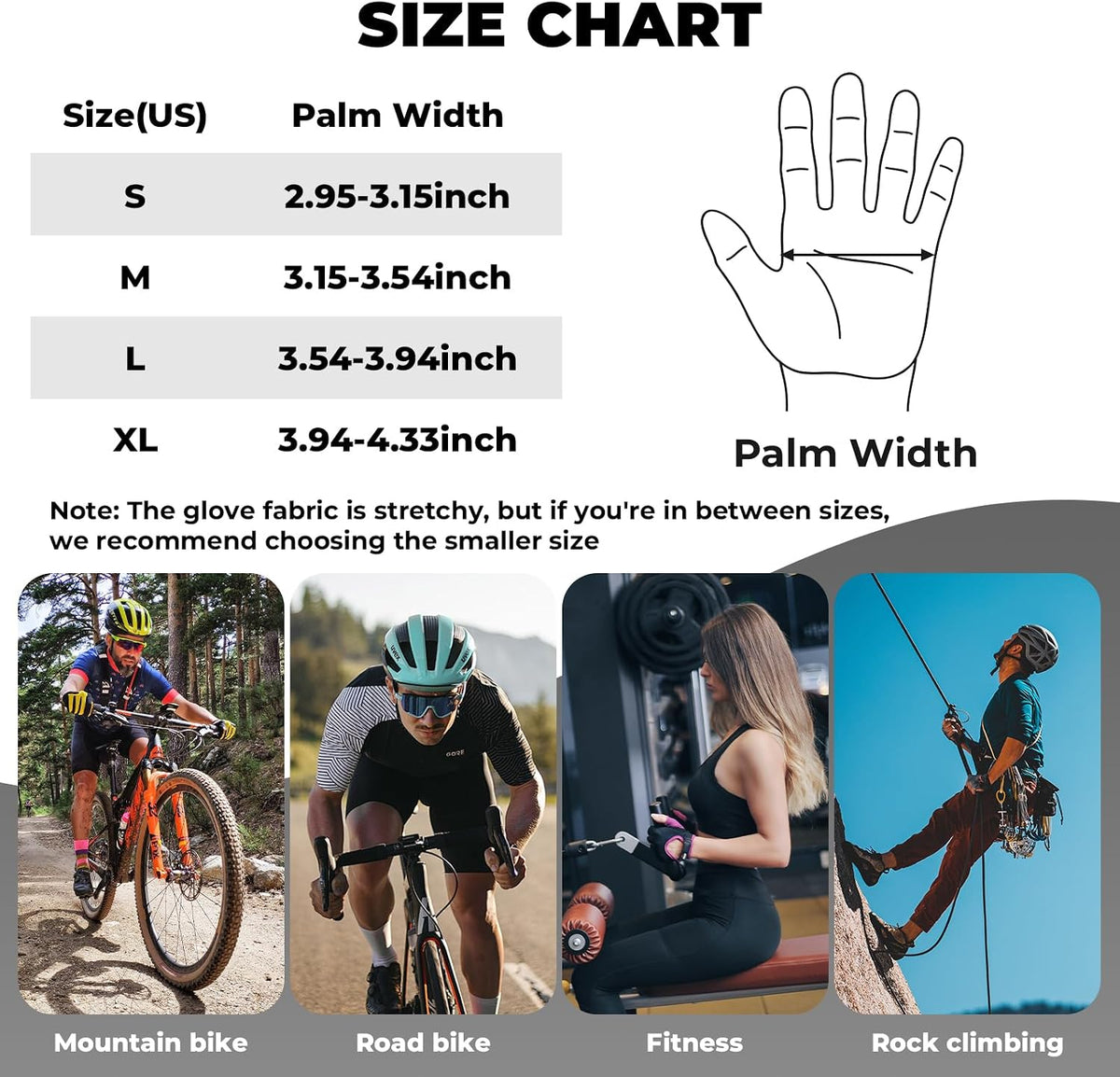 ROCKBROS Guantes de ciclismo para hombres y mujeres, SBR acolchados...