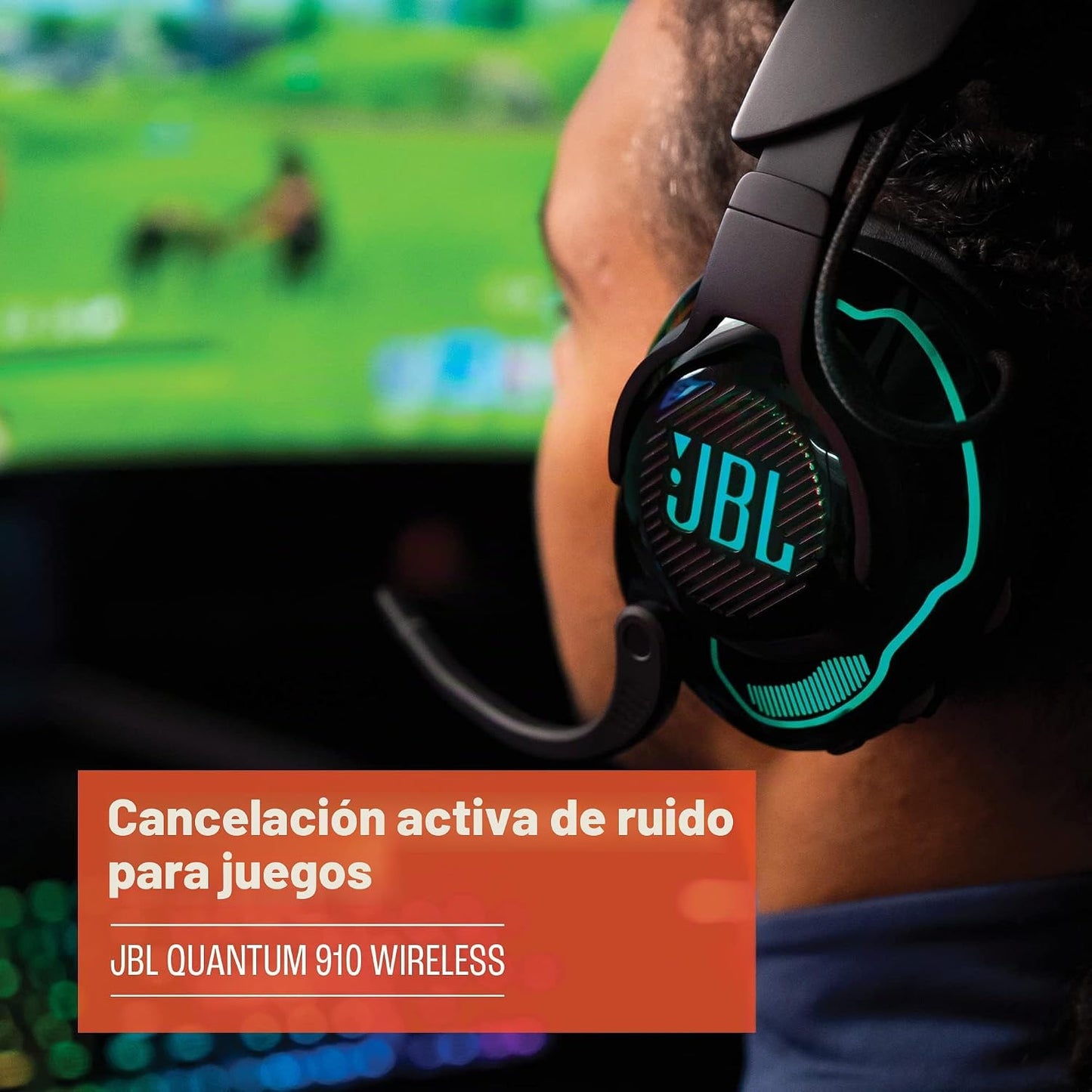 JBL Quantum 910 - Auriculares inalámbricos supraaurales de alto ren...