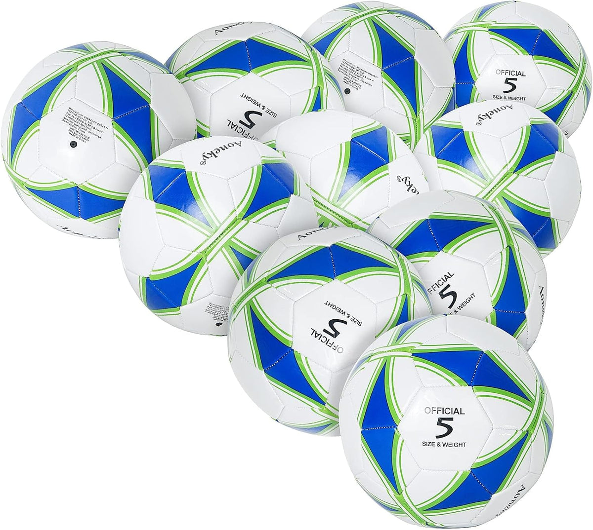 Aoneky Balón de fútbol tradicional de tamaño 5 para adultos, se env...