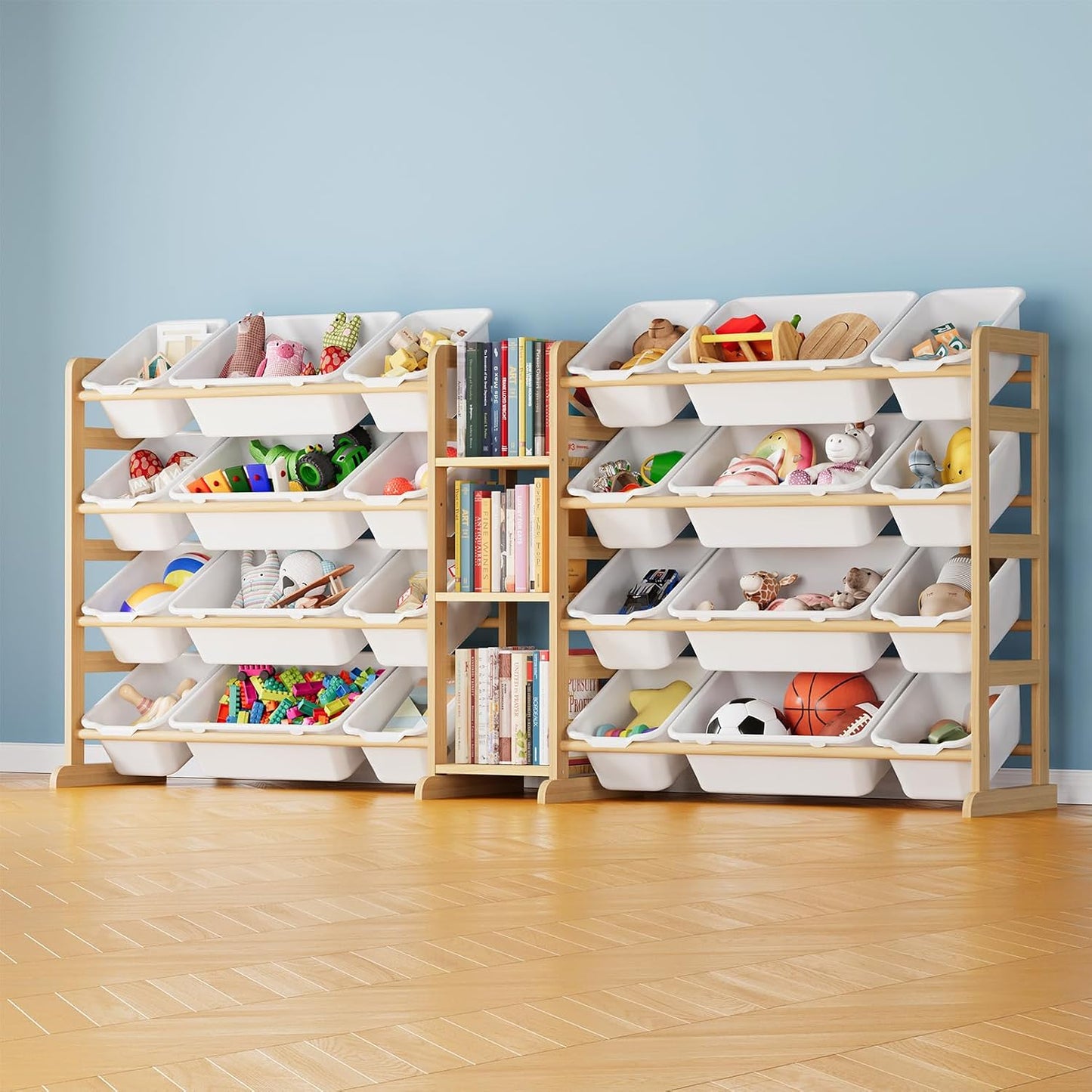 SpaceAid Organizador grande de almacenamiento de juguetes con 24 co...