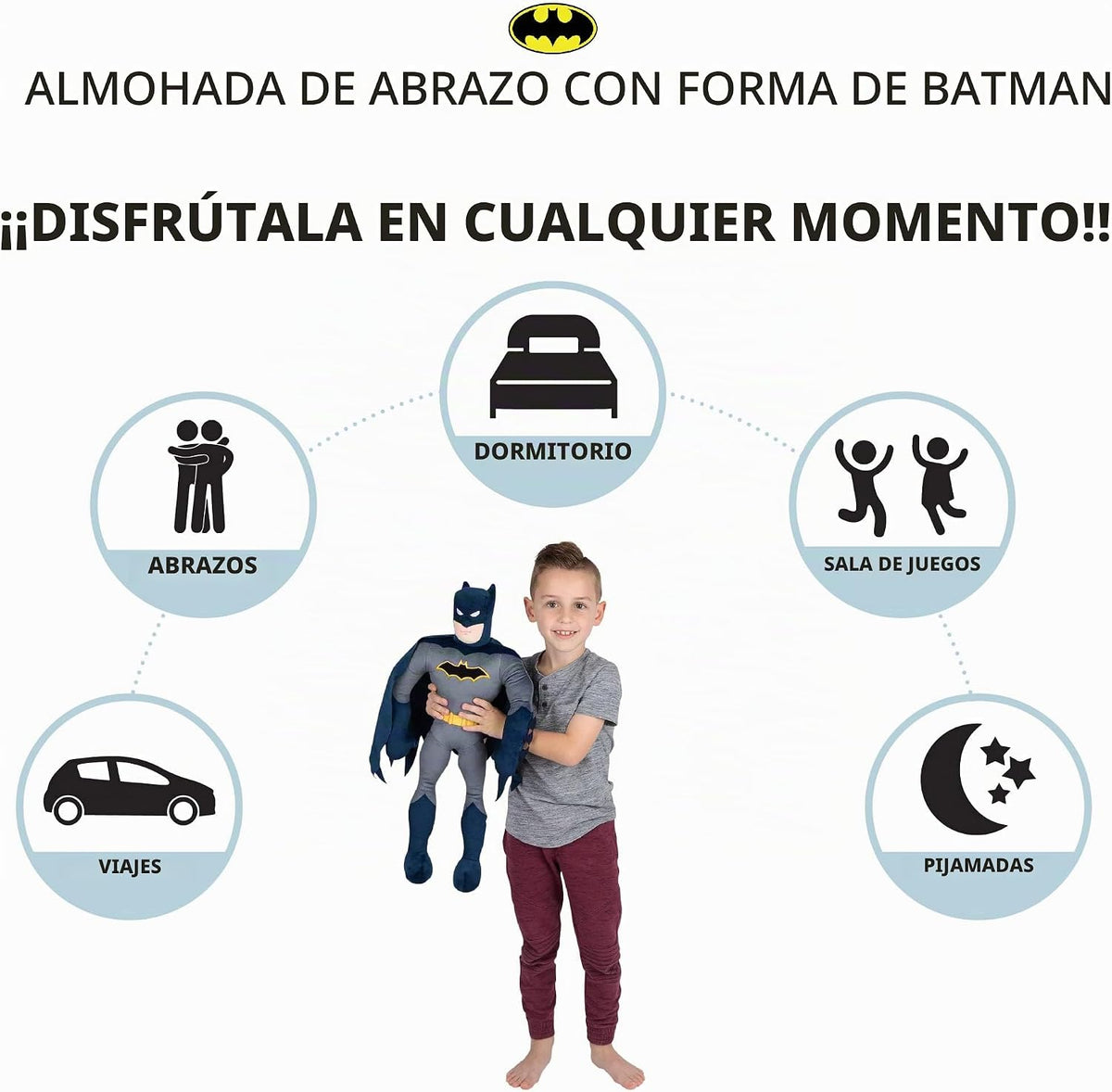 Franco Kids Bedding - Almohada de peluche para niños, talla única,...