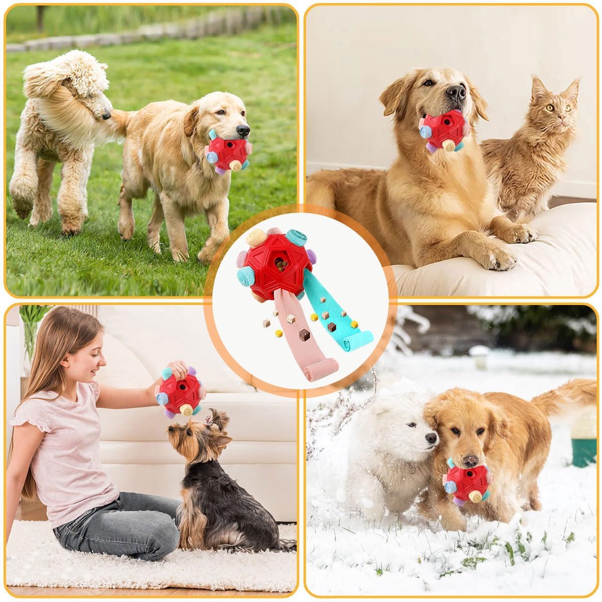 Petration Pelota Olfateadora para Perros - Juguetes Interactivos de...