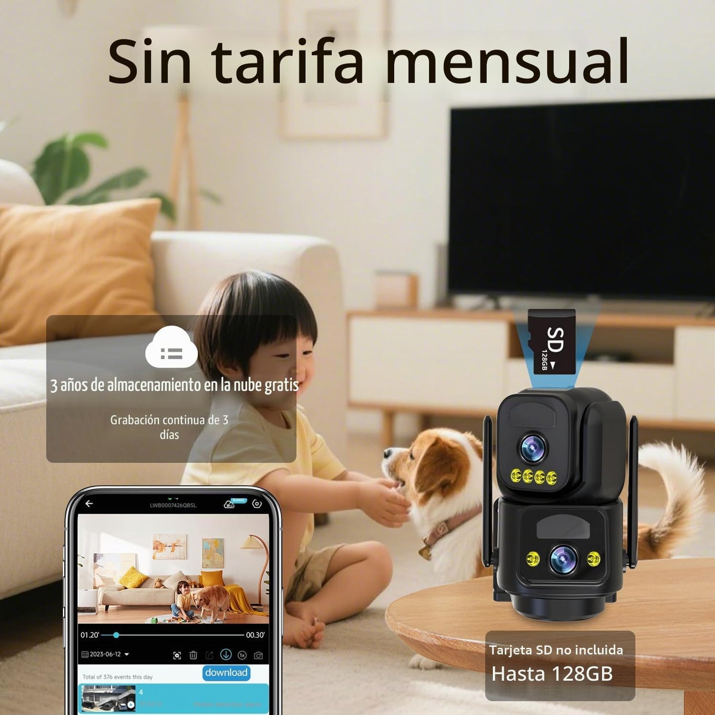 LETSCEE Cámaras de Seguridad WiFi para Exteriores, Cámaras 5G\/2.4G...