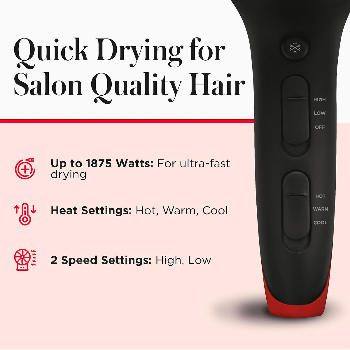 REVLON SmoothStay Secador de Pelo con Infusión de Aceite de Coco co...