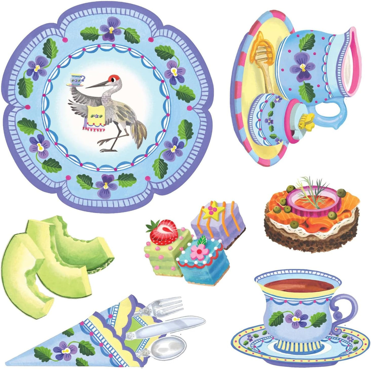 Juego eeBoo Kitten's Time for Tea Spinner, construcción de historia...