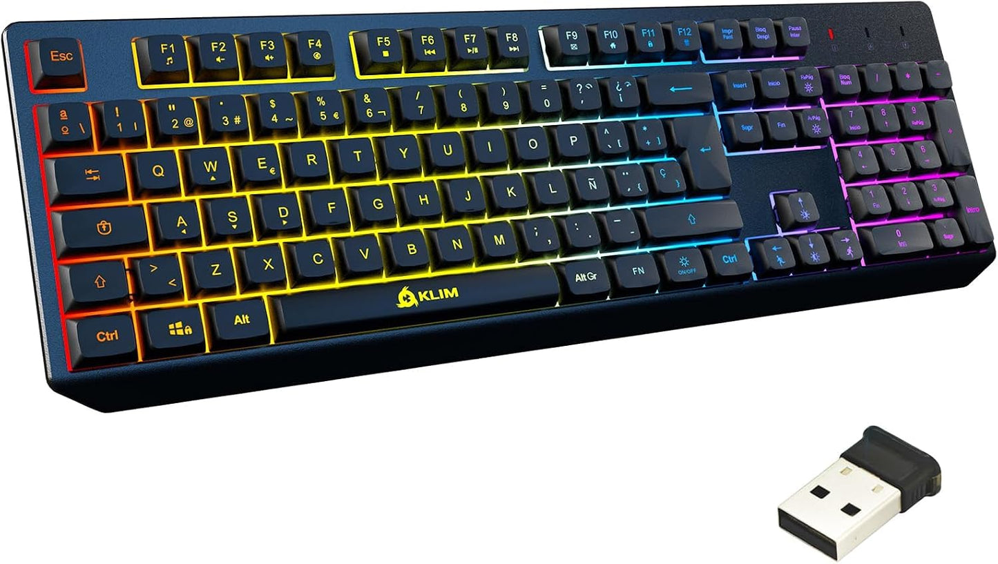 KLIM Chroma Teclado inalámbrico español (España), teclado inalámbri...