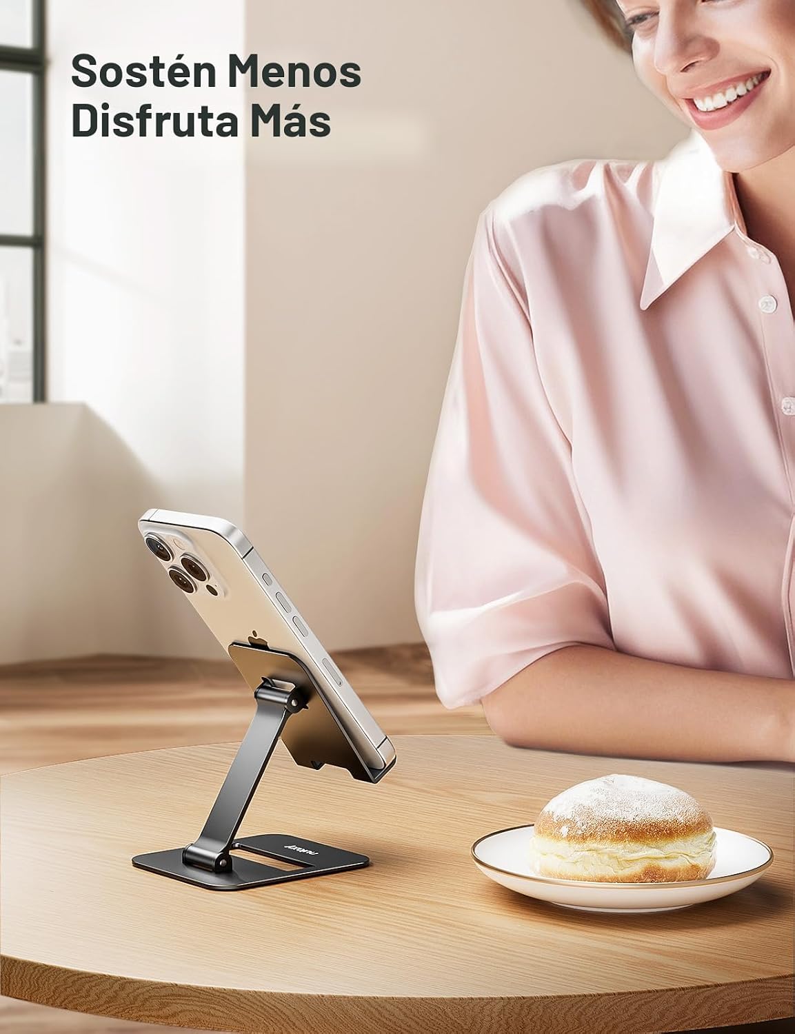 Nulaxy Paquete de 2 Soportes Plegables Duales para Teléfono Celular...