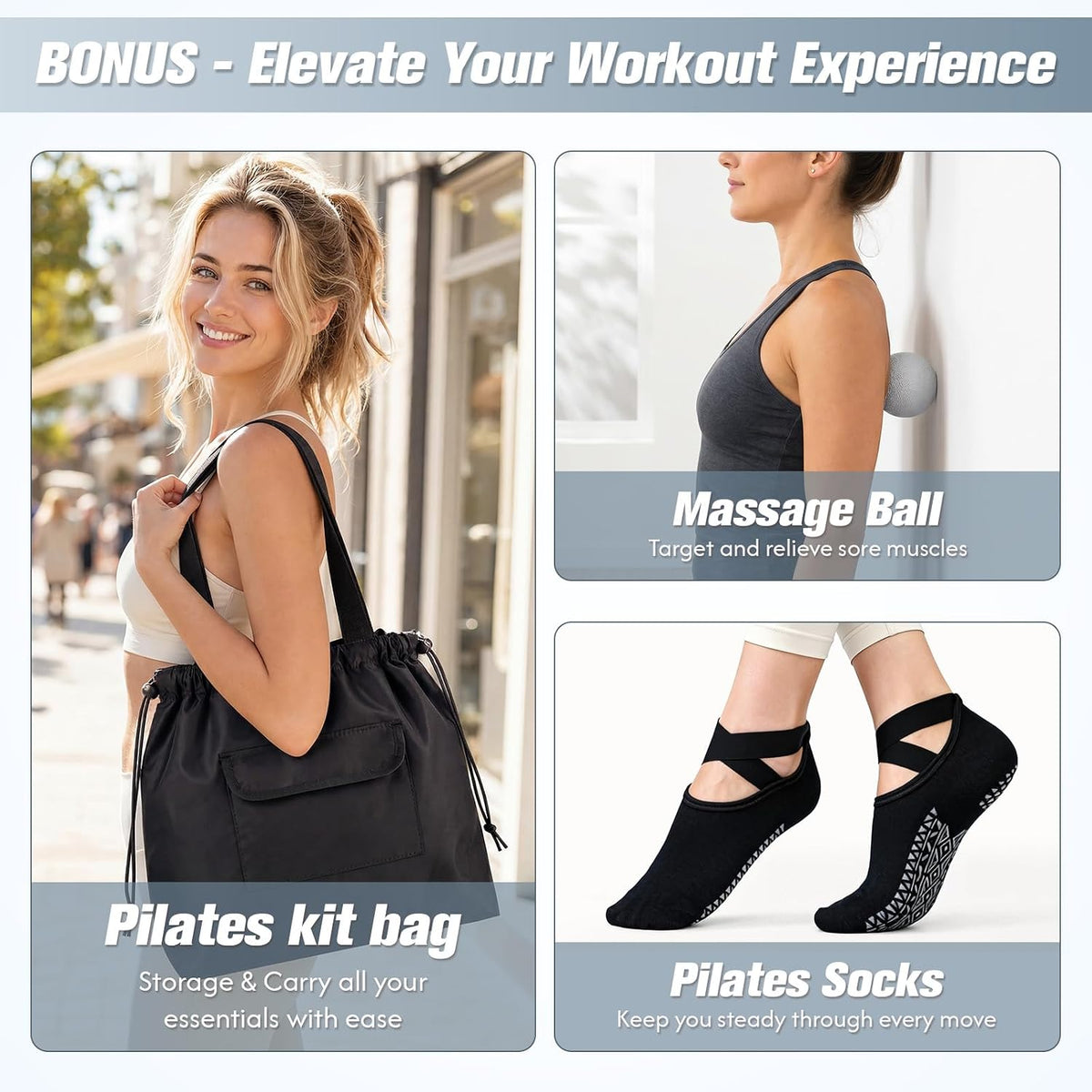 GINMIC Kit de pilates, equipo de pilates para entrenamientos en cas...